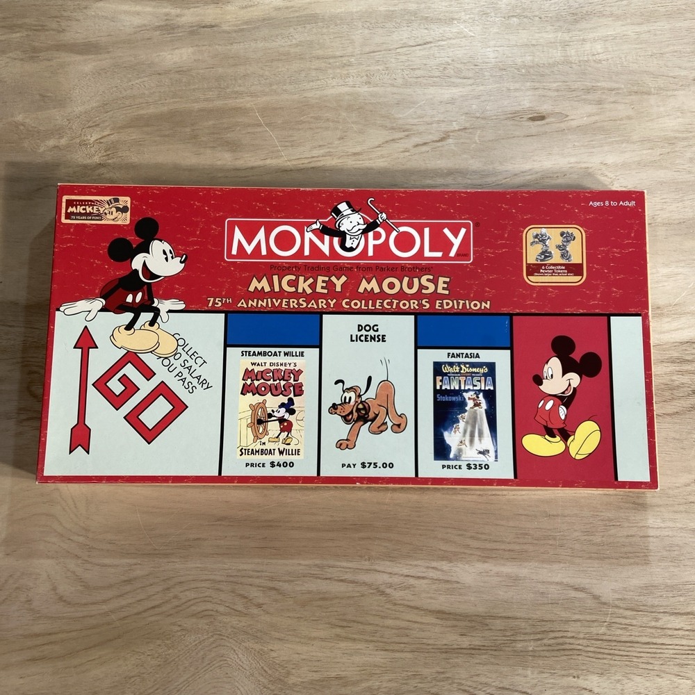 Parker Bro Pop Culture Monop  Monopoly - Mickey Mouse 75th Anniversar‎ Box EX/NM